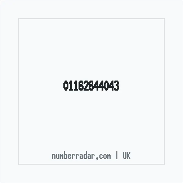 Reverse number check for +44 116 264 4043 — who called me?