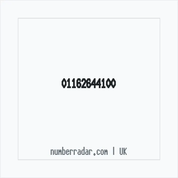 Reverse number check for +44 116 264 4100 — who called me?