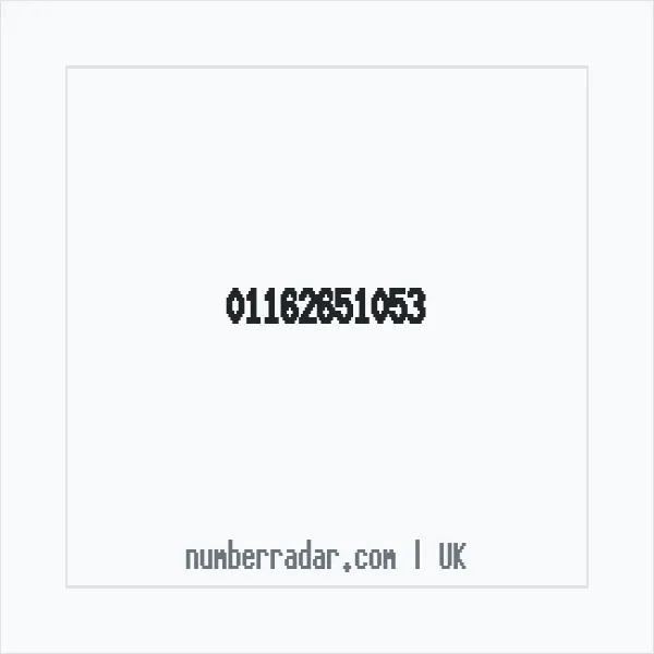 Reverse number check for +44 116 265 1053 — who called me?