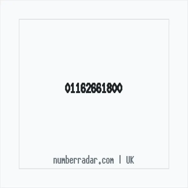 Reverse number check for +44 116 266 1800 — who called me?