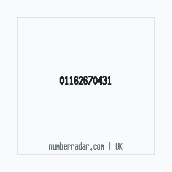 Reverse number check for +44 116 267 0431 — who called me?