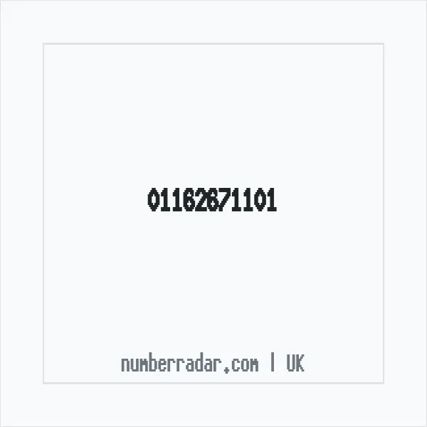 Reverse number check for +44 116 267 1101 — who called me?
