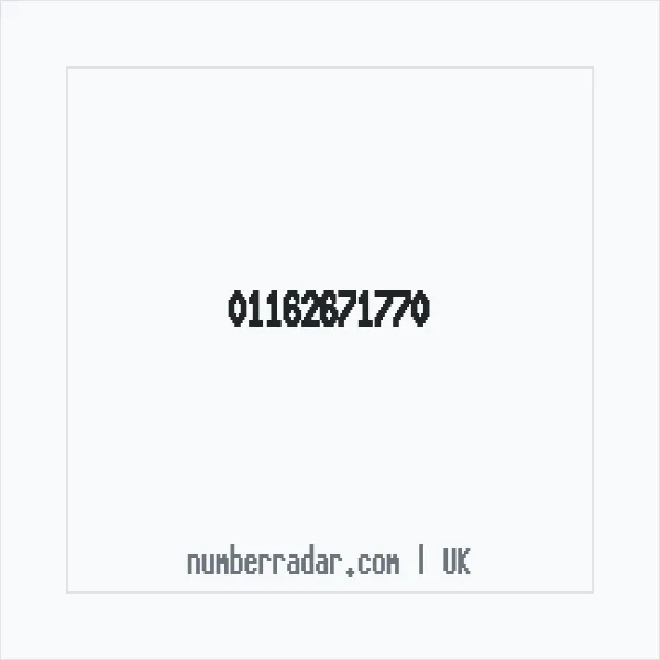 Reverse number check for +44 116 267 1770 — who called me?