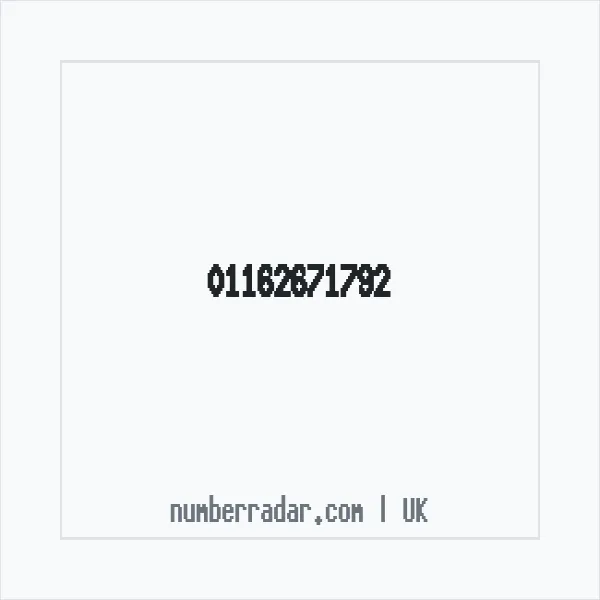 Reverse number check for +44 116 267 1792 — who called me?