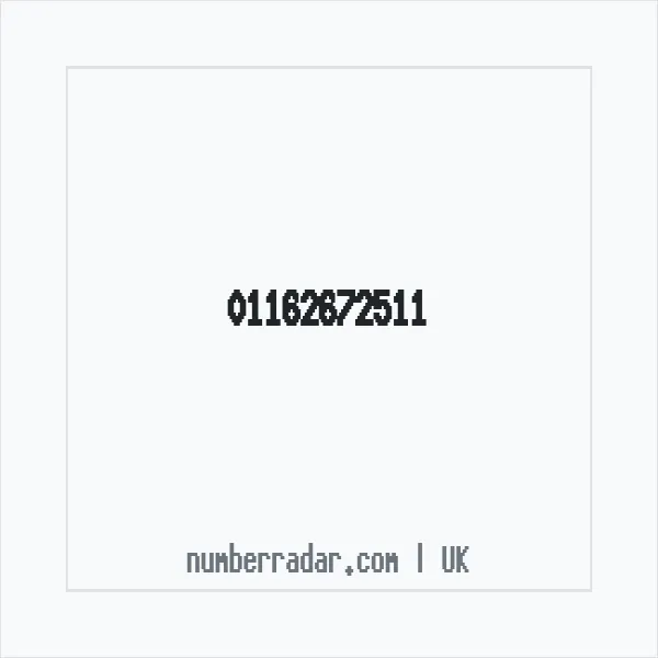 Reverse number check for +44 116 267 2511 — who called me?
