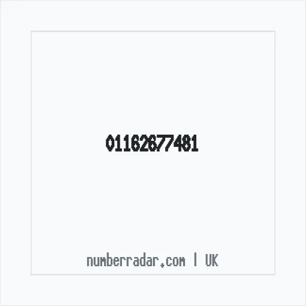 Reverse number check for +44 116 267 7481 — who called me?