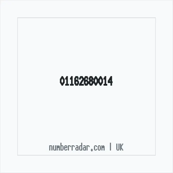 Reverse number check for +44 116 268 0014 — who called me?