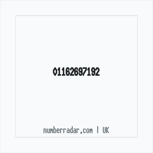 Reverse number check for +44 116 269 7192 — who called me?