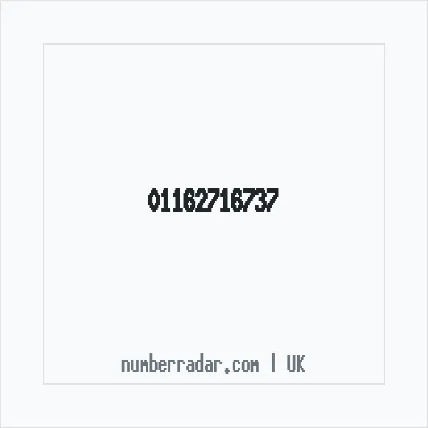 Reverse number check for +44 116 271 6737 — who called me?
