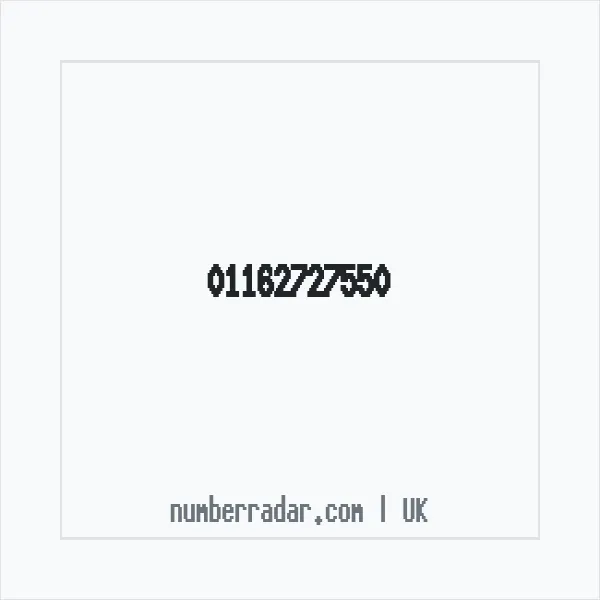 Reverse number check for +44 116 272 7550 — who called me?