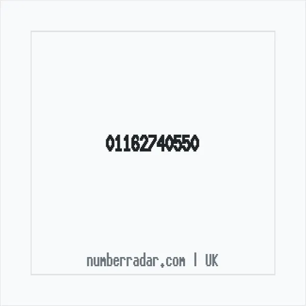 Reverse number check for +44 116 274 0550 — who called me?