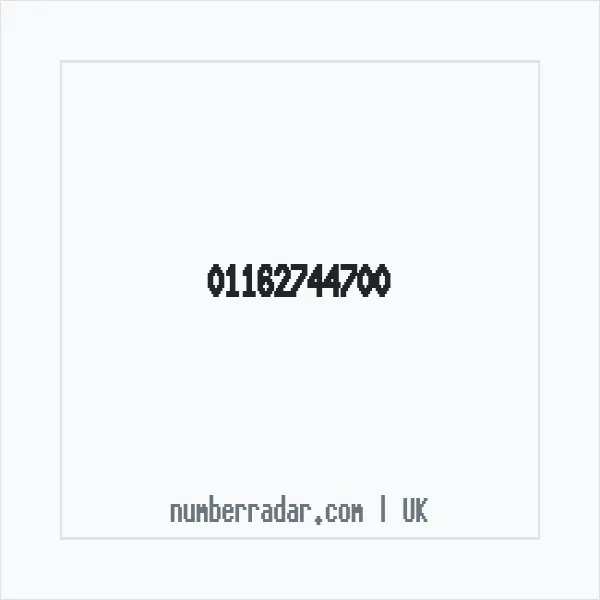 Reverse number check for +44 116 274 4700 — who called me?