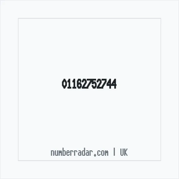 Reverse number check for +44 116 275 2744 — who called me?