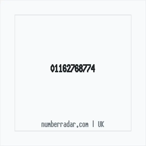 Reverse number check for +44 116 276 8774 — who called me?