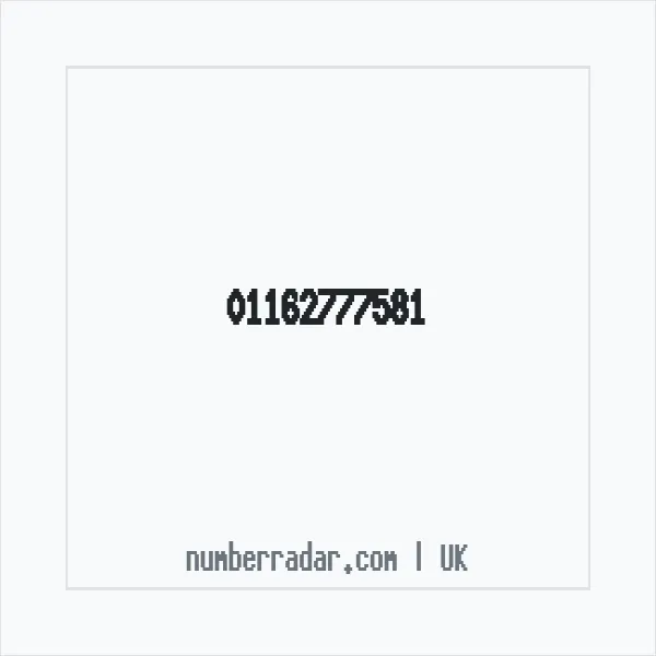 Reverse number check for +44 116 277 7581 — who called me?