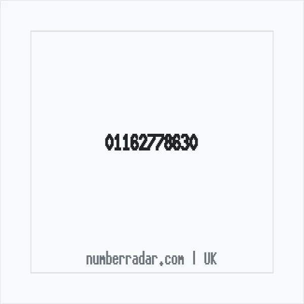 Reverse number check for +44 116 277 8630 — who called me?