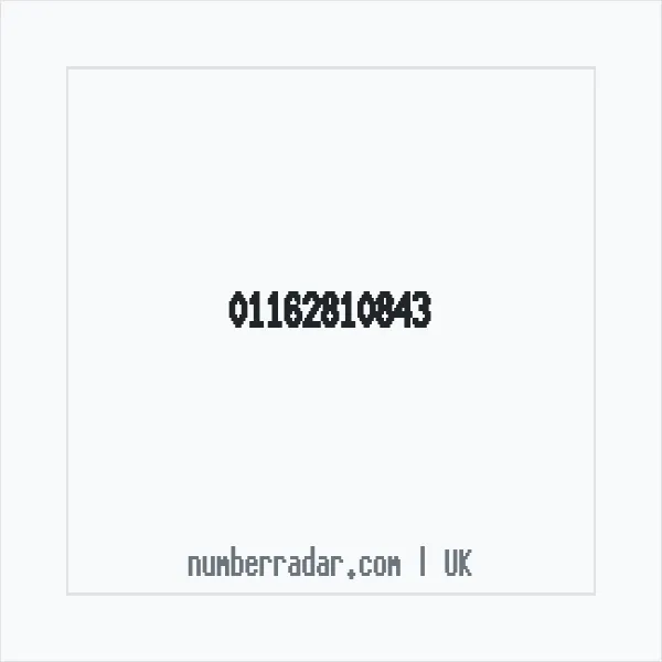 Reverse number check for +44 116 281 0843 — who called me?