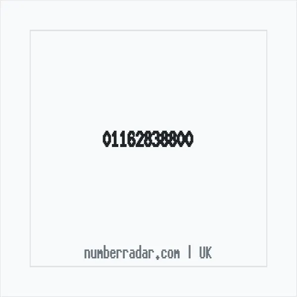 Reverse number check for +44 116 283 8800 — who called me?
