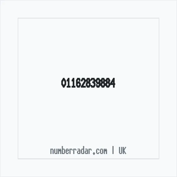 Reverse number check for +44 116 283 9884 — who called me?