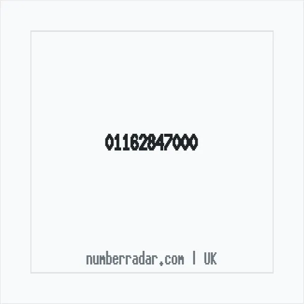 Reverse number check for +44 116 284 7000 — who called me?