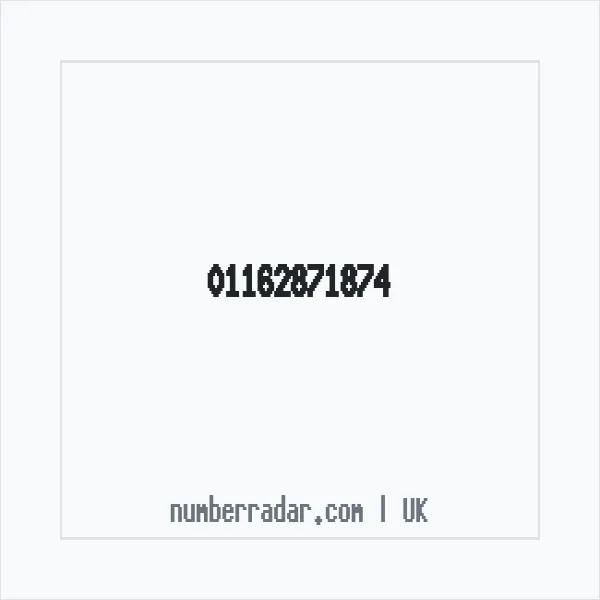 Reverse number check for +44 116 287 1874 — who called me?