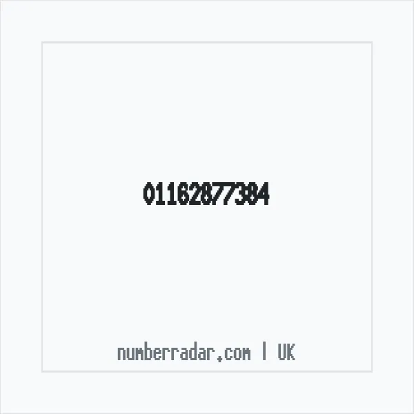 Reverse number check for +44 116 287 7384 — who called me?