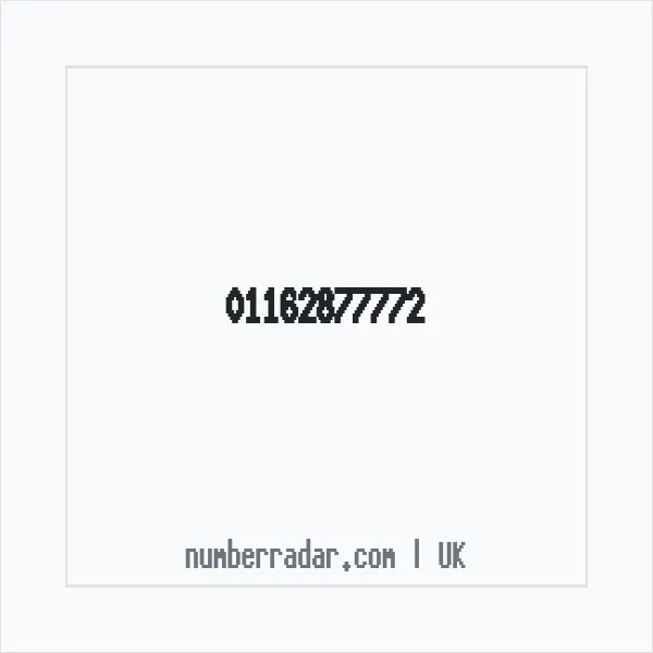 Reverse number check for +44 116 287 7772 — who called me?