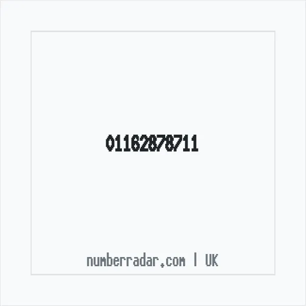Reverse number check for +44 116 287 8711 — who called me?