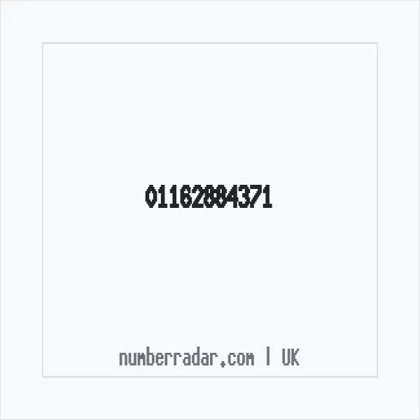 Reverse number check for +44 116 288 4371 — who called me?