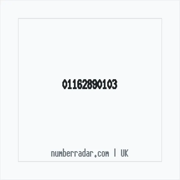 Reverse number check for +44 116 289 0103 — who called me?