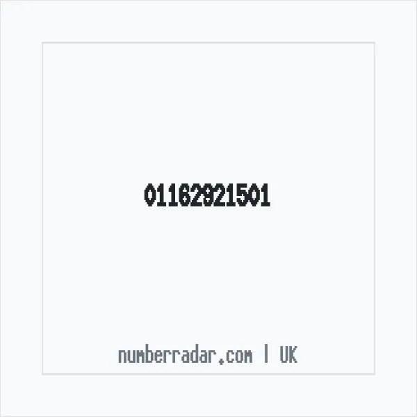 Reverse number check for +44 116 292 1501 — who called me?