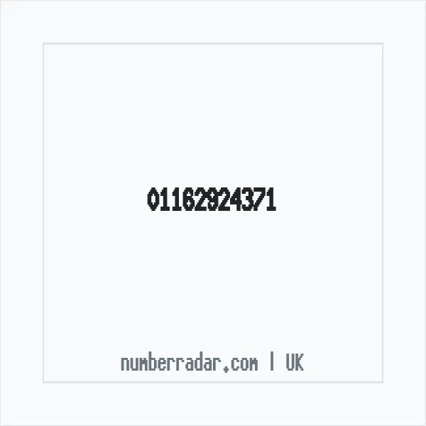 Reverse number check for +44 116 292 4371 — who called me?