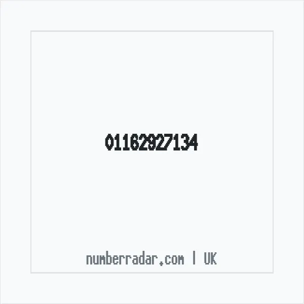 Reverse number check for +44 116 292 7134 — who called me?