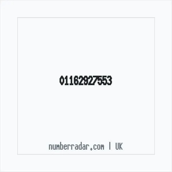 Reverse number check for +44 116 292 7553 — who called me?