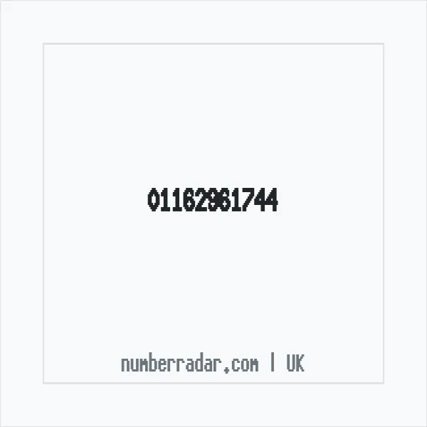 Reverse number check for +44 116 296 1744 — who called me?