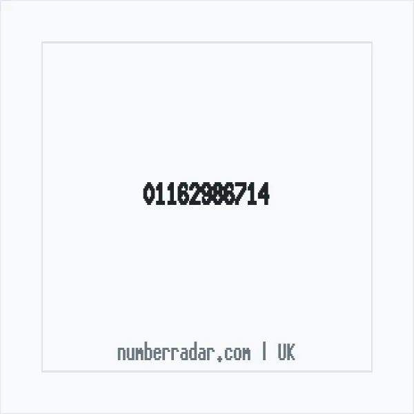 Reverse number check for +44 116 298 6714 — who called me?