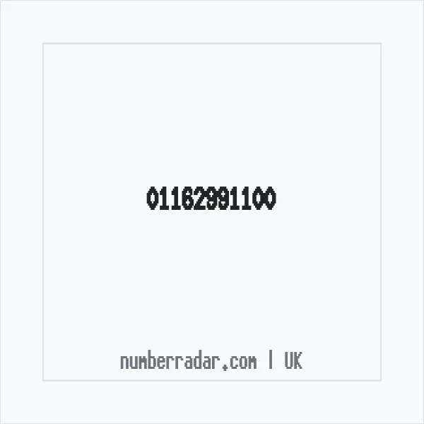 Reverse number check for +44 116 299 1100 — who called me?