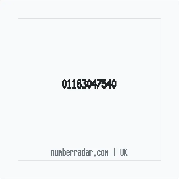 Reverse number check for +44 116 304 7540 — who called me?