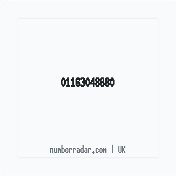 Reverse number check for +44 116 304 8680 — who called me?