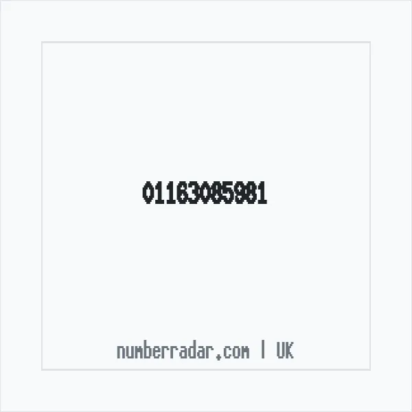 Reverse number check for +44 116 308 5981 — who called me?