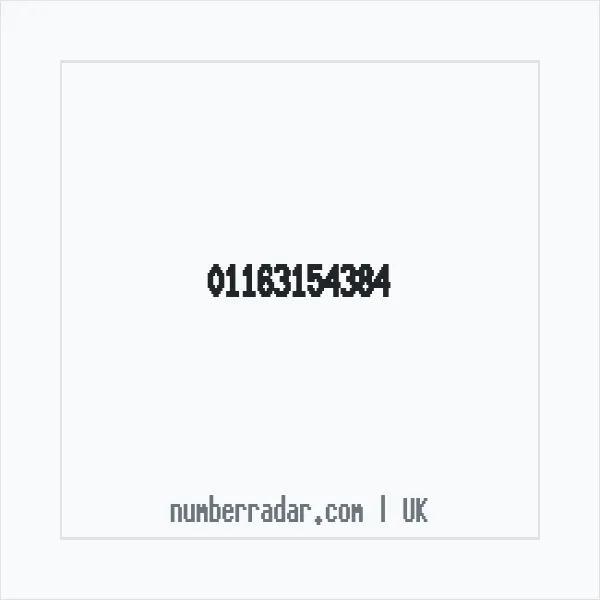 Reverse number check for +44 116 315 4384 — who called me?