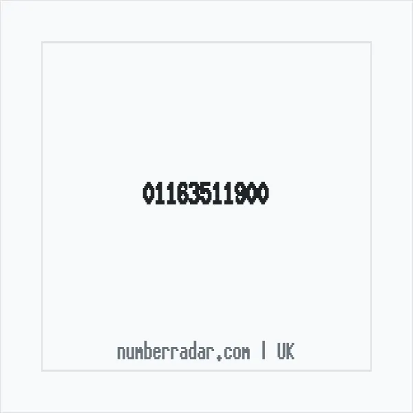 Reverse number check for +44 116 351 1900 — who called me?