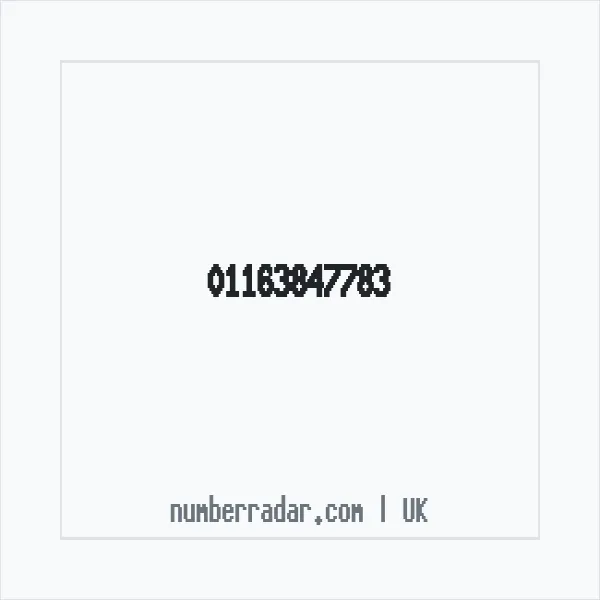 Reverse number check for +44 116 384 7783 — who called me?