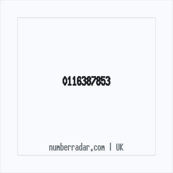 Reverse number check for +44 116387853 — who called me?