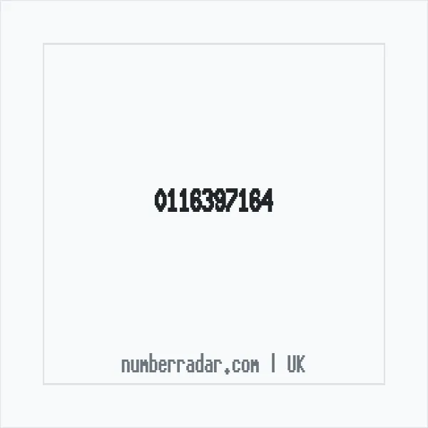 Reverse number check for +44 116397164 — who called me?