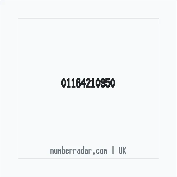 Reverse number check for +44 116 421 0950 — who called me?