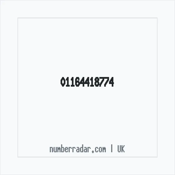 Reverse number check for +44 116 441 8774 — who called me?