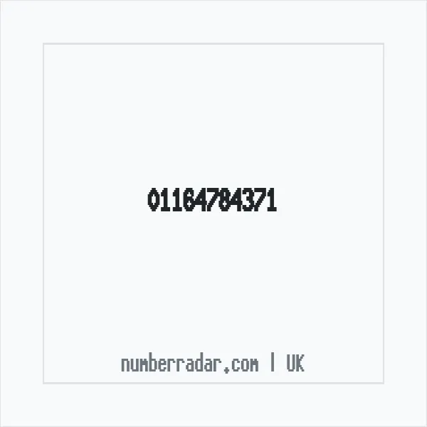 Reverse number check for +44 116 478 4371 — who called me?