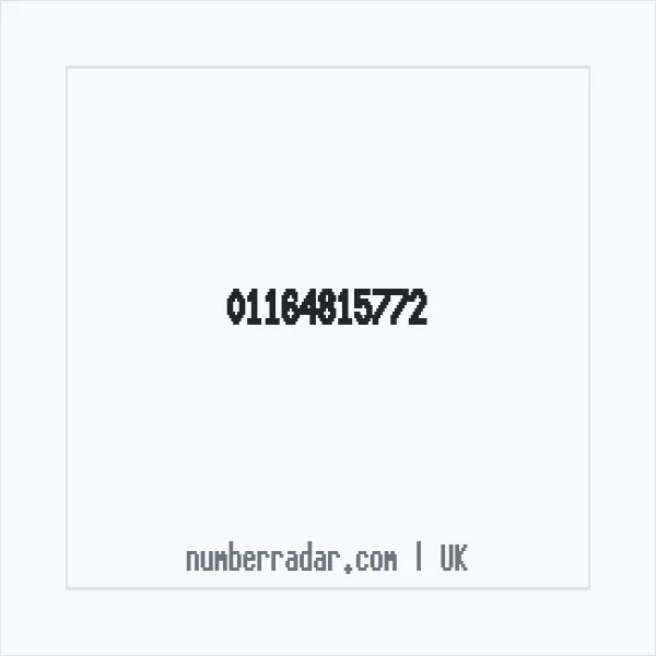 Reverse number check for +44 116 481 5772 — who called me?