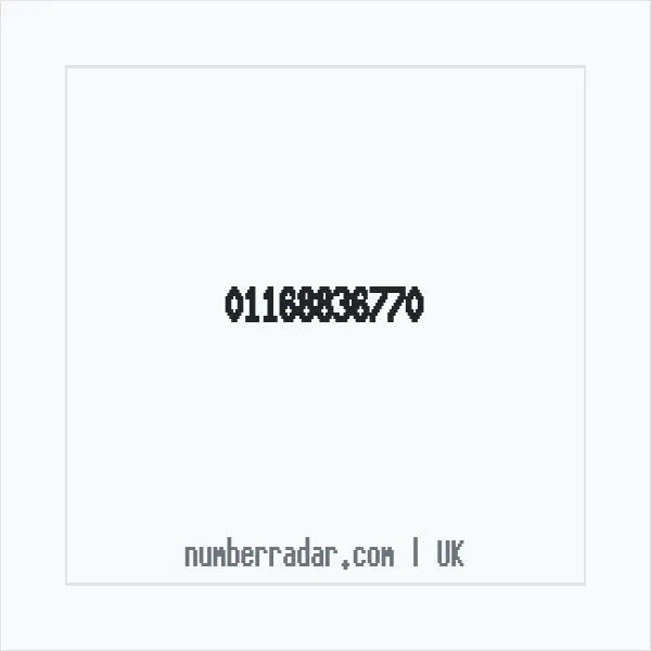 Reverse number check for +44 116 883 6770 — who called me?